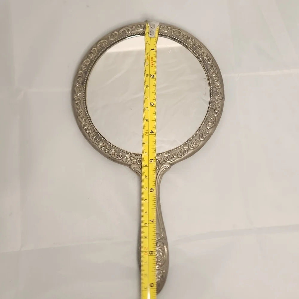 Vintage 3 Piece Sterling Silver Hand Held Mirror, Pocket Mirror and Hair…